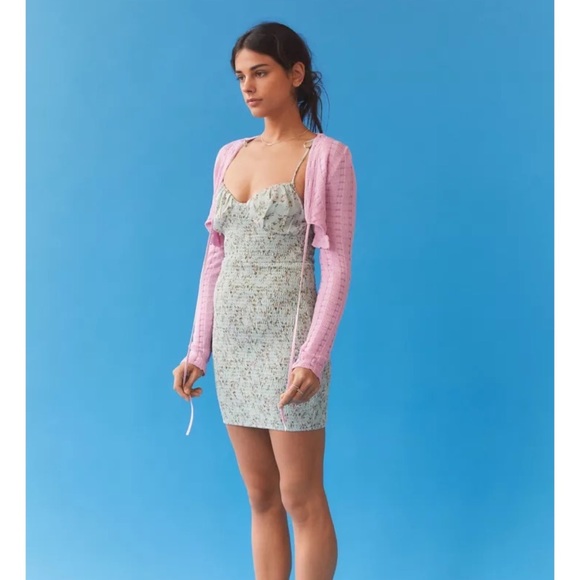 UO Floral Smocked Mini Dress - Picture 4 of 5